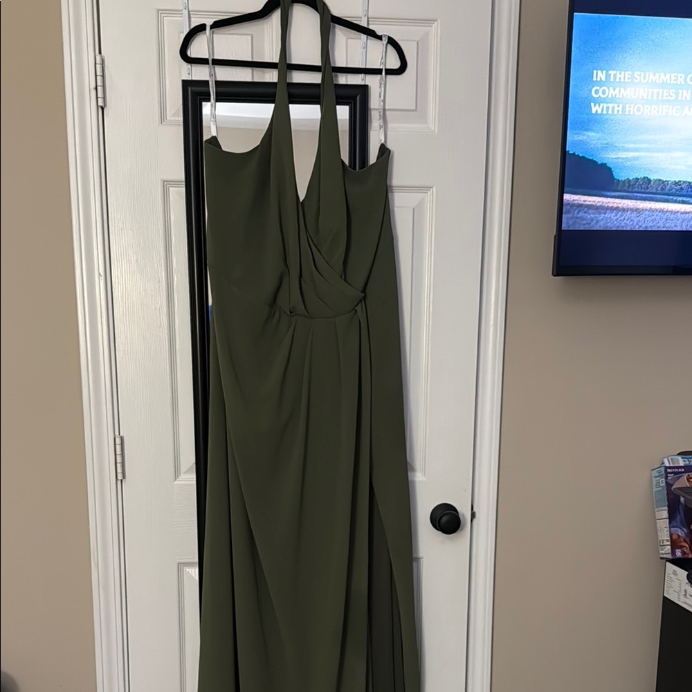 Elegant Olive Maxi Dress